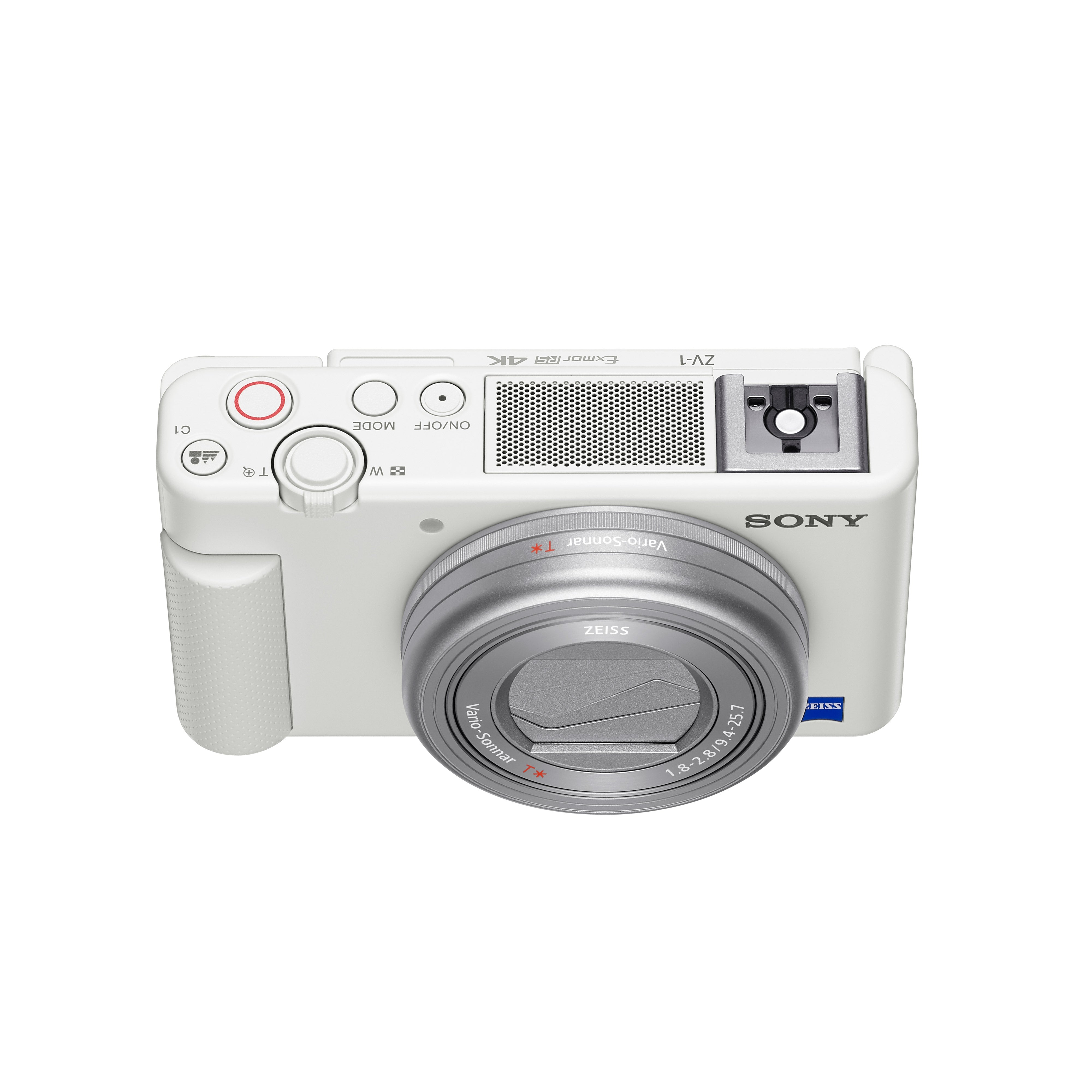 Sony ZV-1F Vlog Camera for Content Creators and Vloggers, White